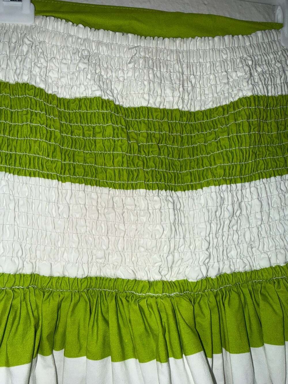 Gilly Hicks Green and White Striped Strapless Smocked Mini Dress - Picture 7 of 7